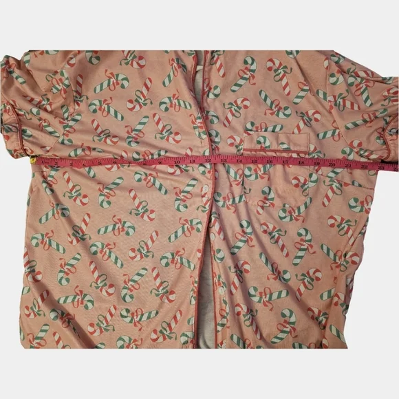Glitz & Glam Pink Candy Cane Print Sleep Shorts Set Size XL - Picture 11 of 13